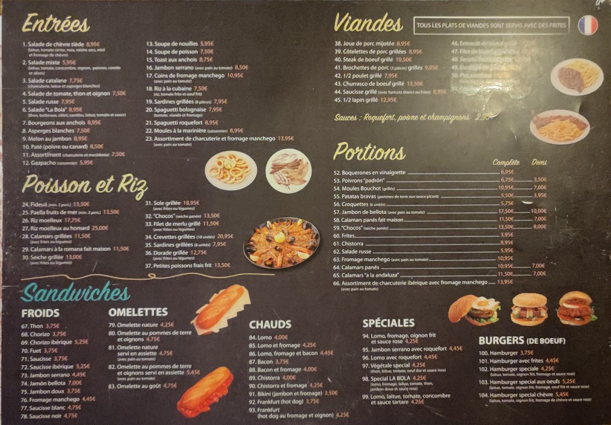Restaurant la Bola Menu - Image 2
